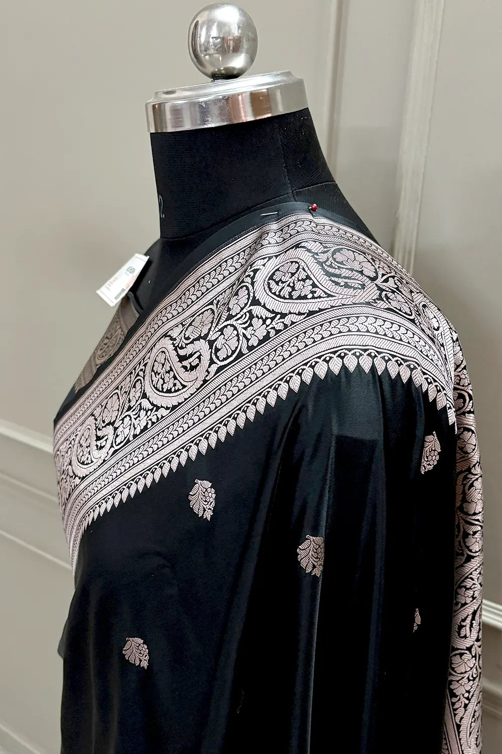 Black Zari Katan Silk Banarasi Saree