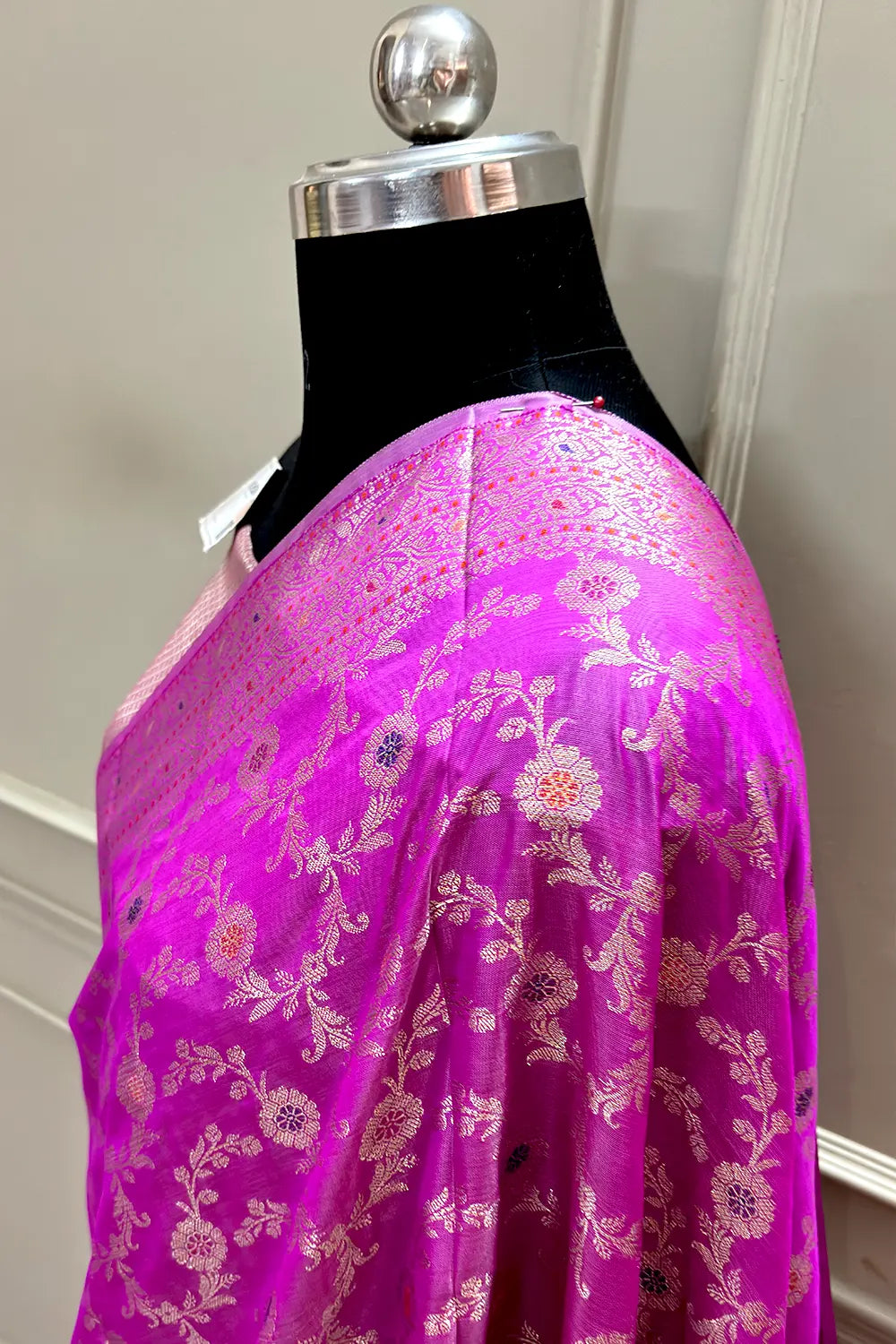 Magenta Zari Banarasi Silk Saree