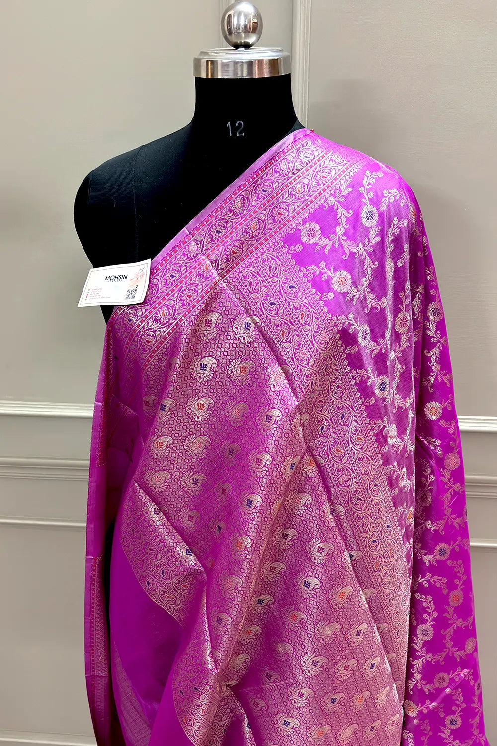 Magenta Zari Banarasi Silk Saree
