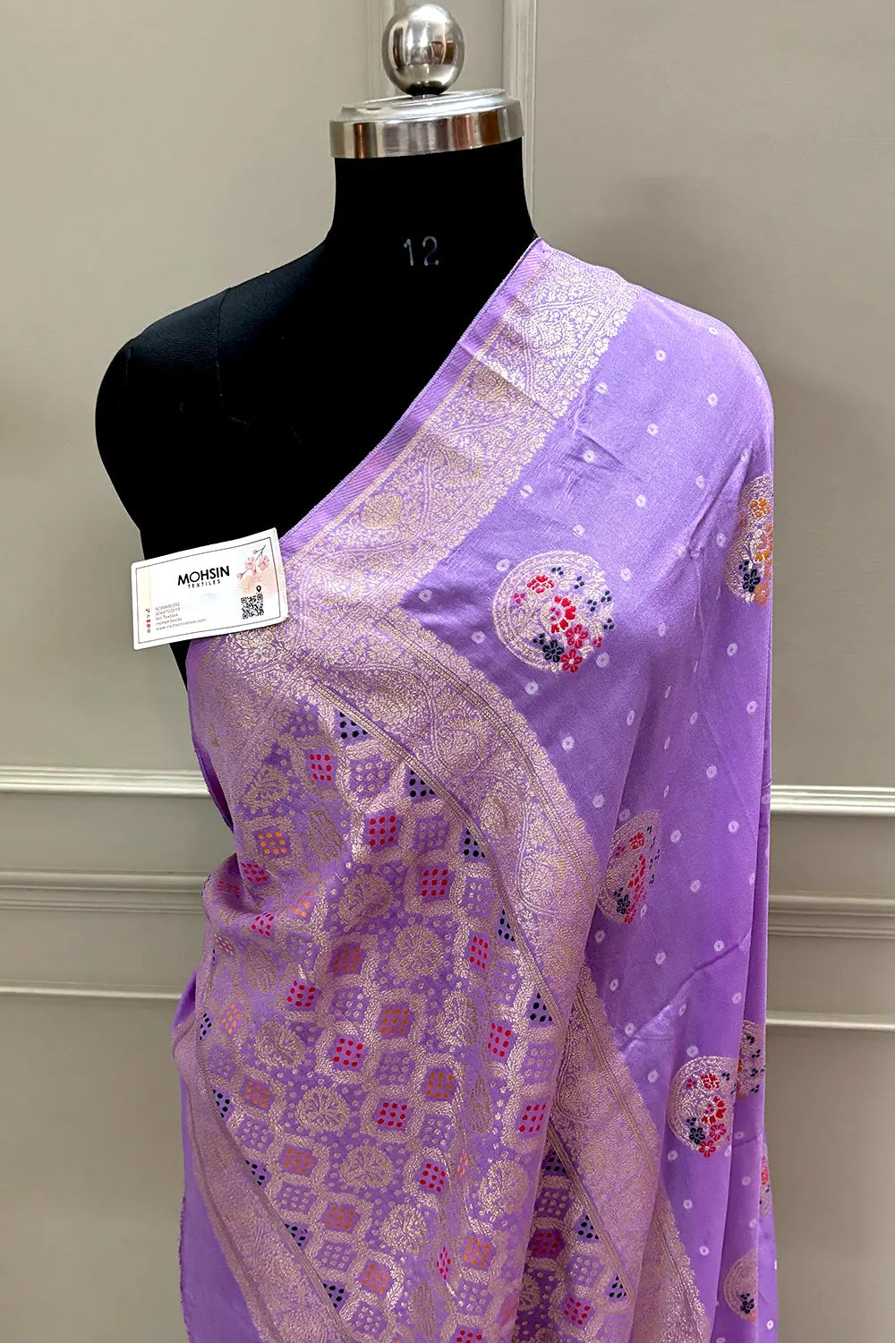 Mauve Cotton Silk Banarasi Saree