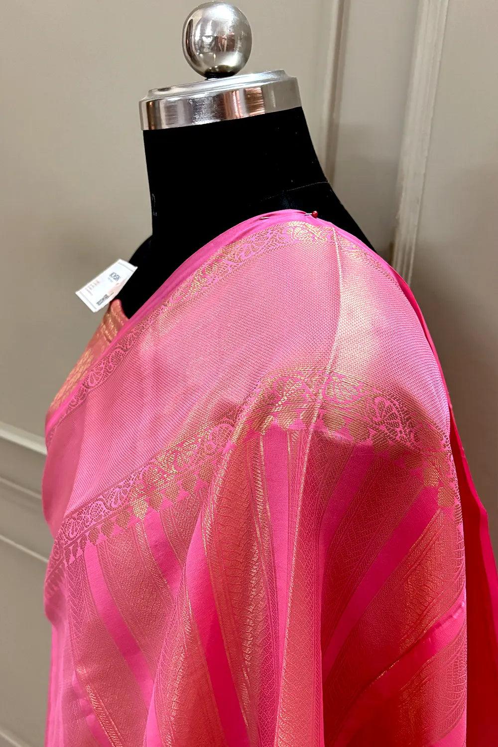 Sreeleela Pink Zari Banarasi Silk Saree