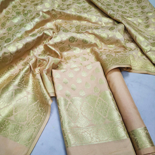 Tasar Handloom Pure Katan Silk Banarasi Suit