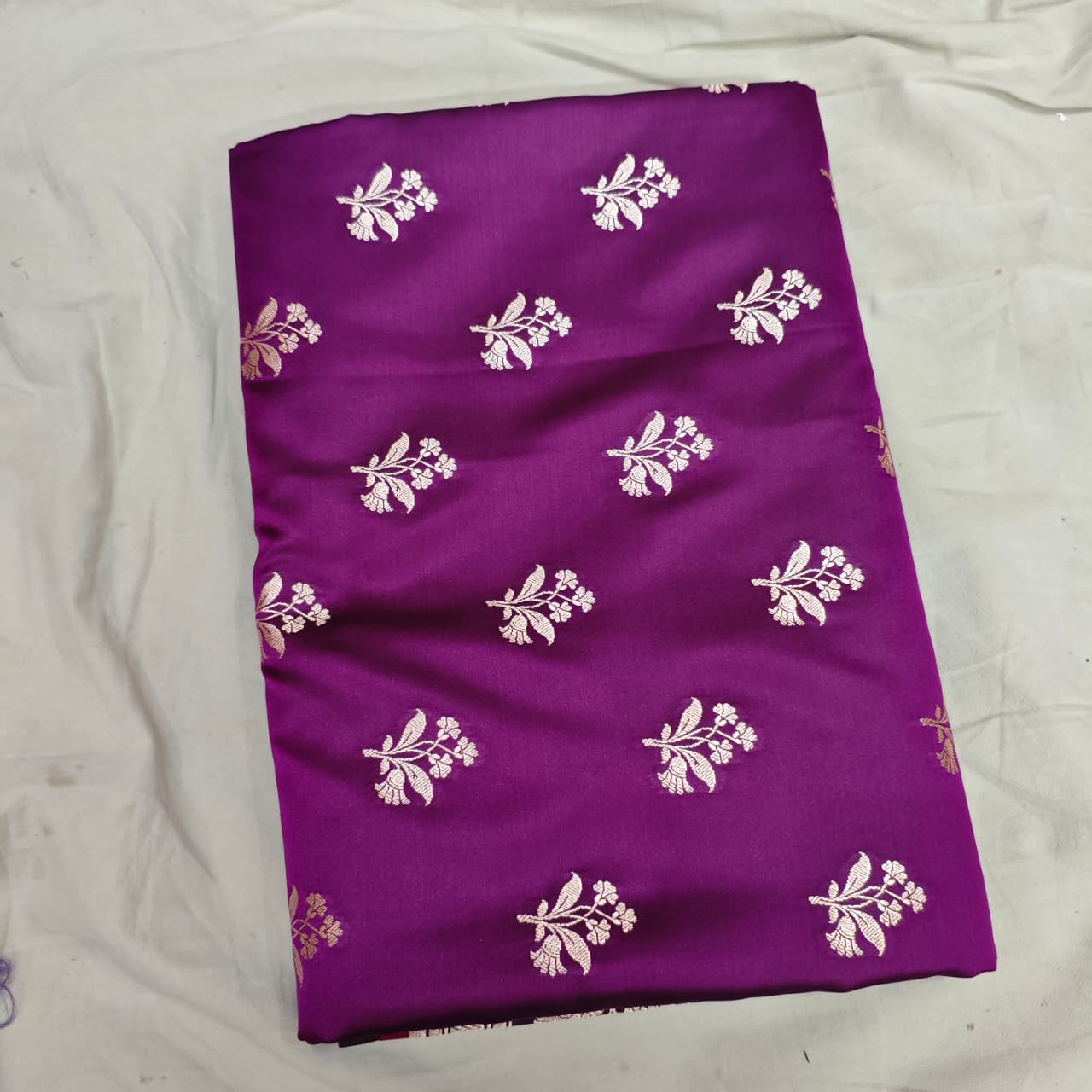 Purple Zari Katan Silk Banarasi Saree