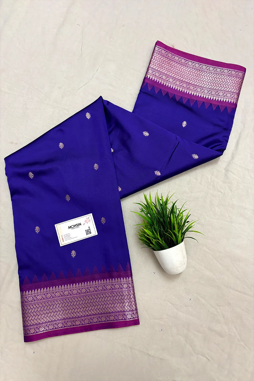 Auda Semi Katan Silk Banarasi Saree