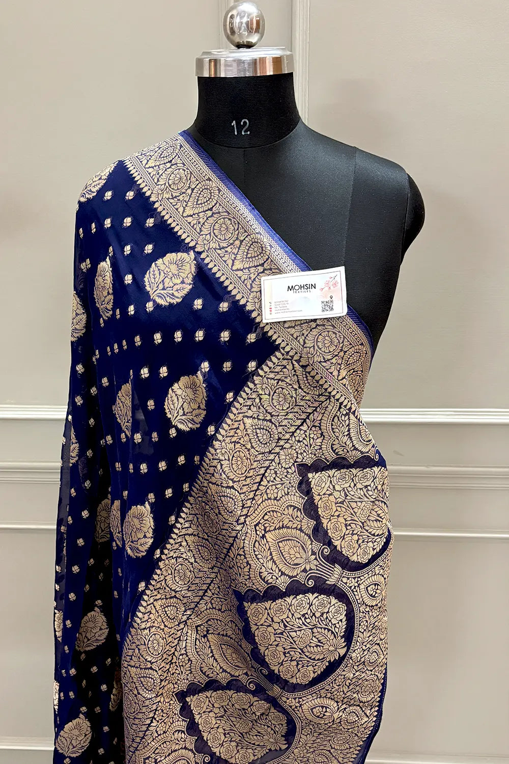 Auda Zari Georgette Silk Banarasi Saree