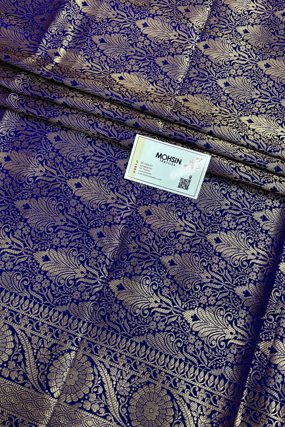 Auda Zari Semi Katan Silk Banarasi Saree