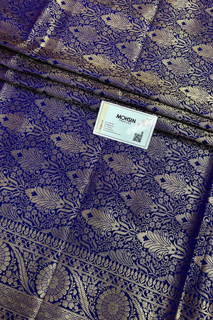 Auda Zari Semi Katan Silk Banarasi Saree