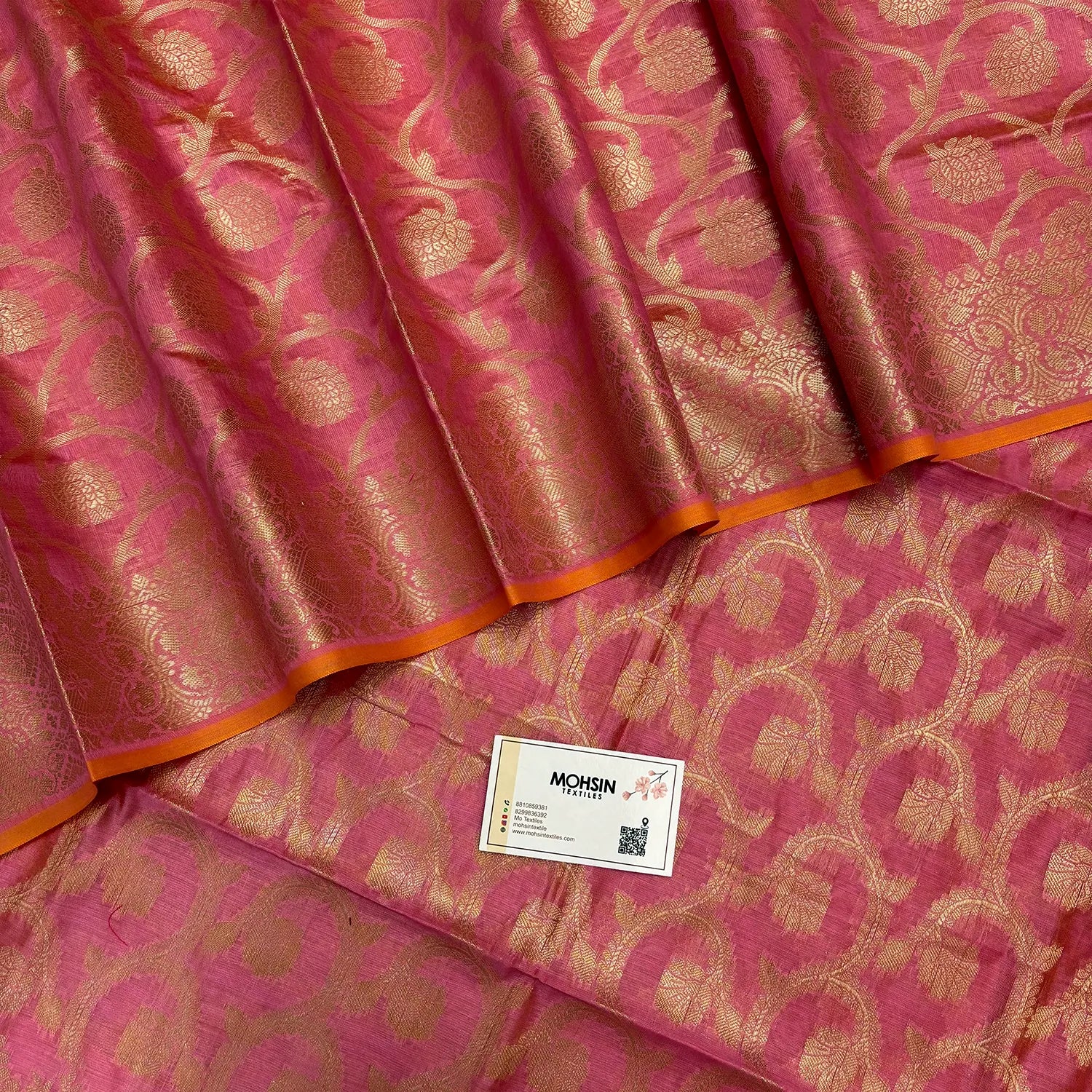 Baby Pink Persian Jaal Banarasi Silk Suit