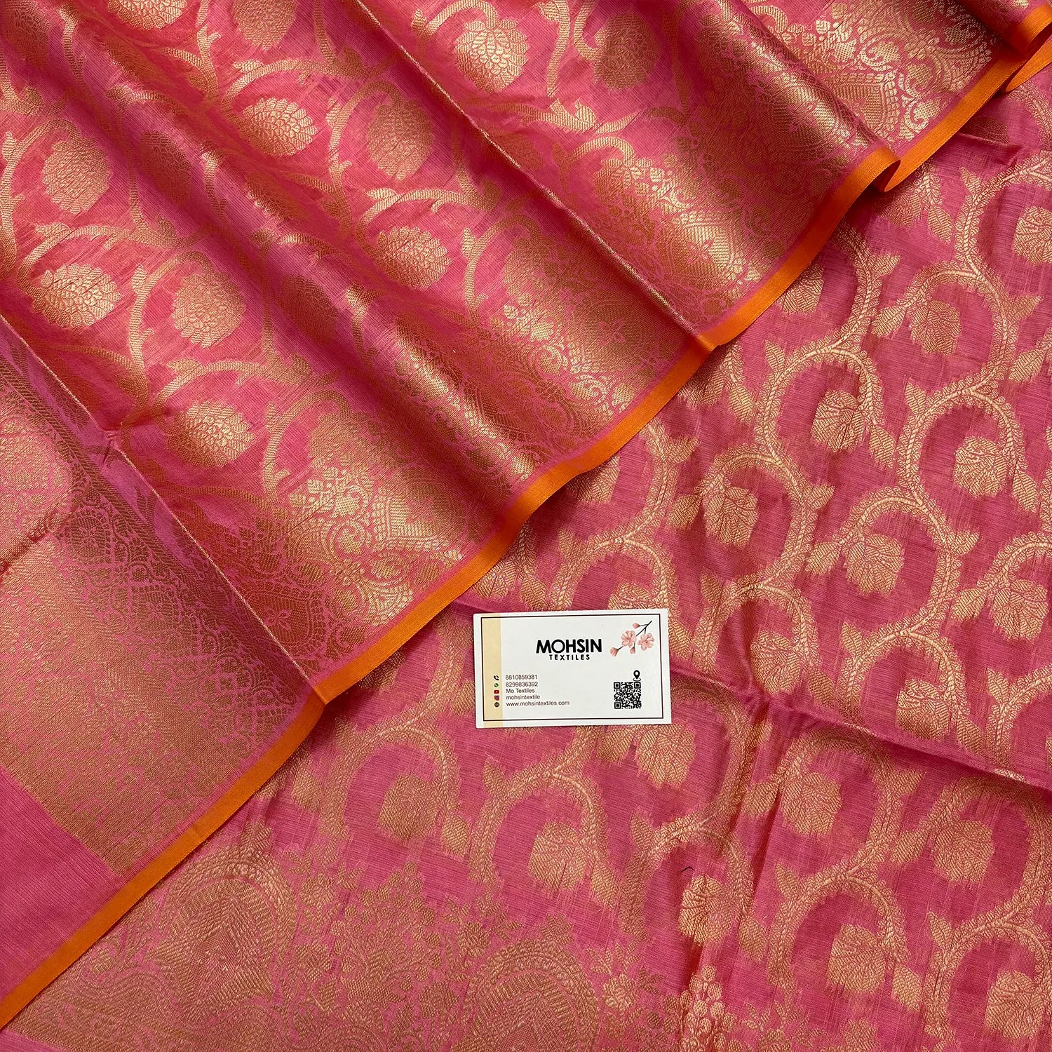 Baby Pink Persian Jaal Banarasi Silk Suit