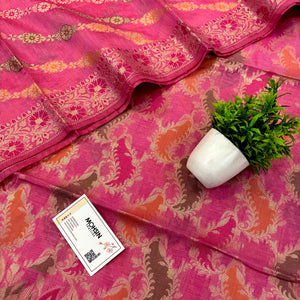 Baby Pink Resham Banarasi Silk Suit