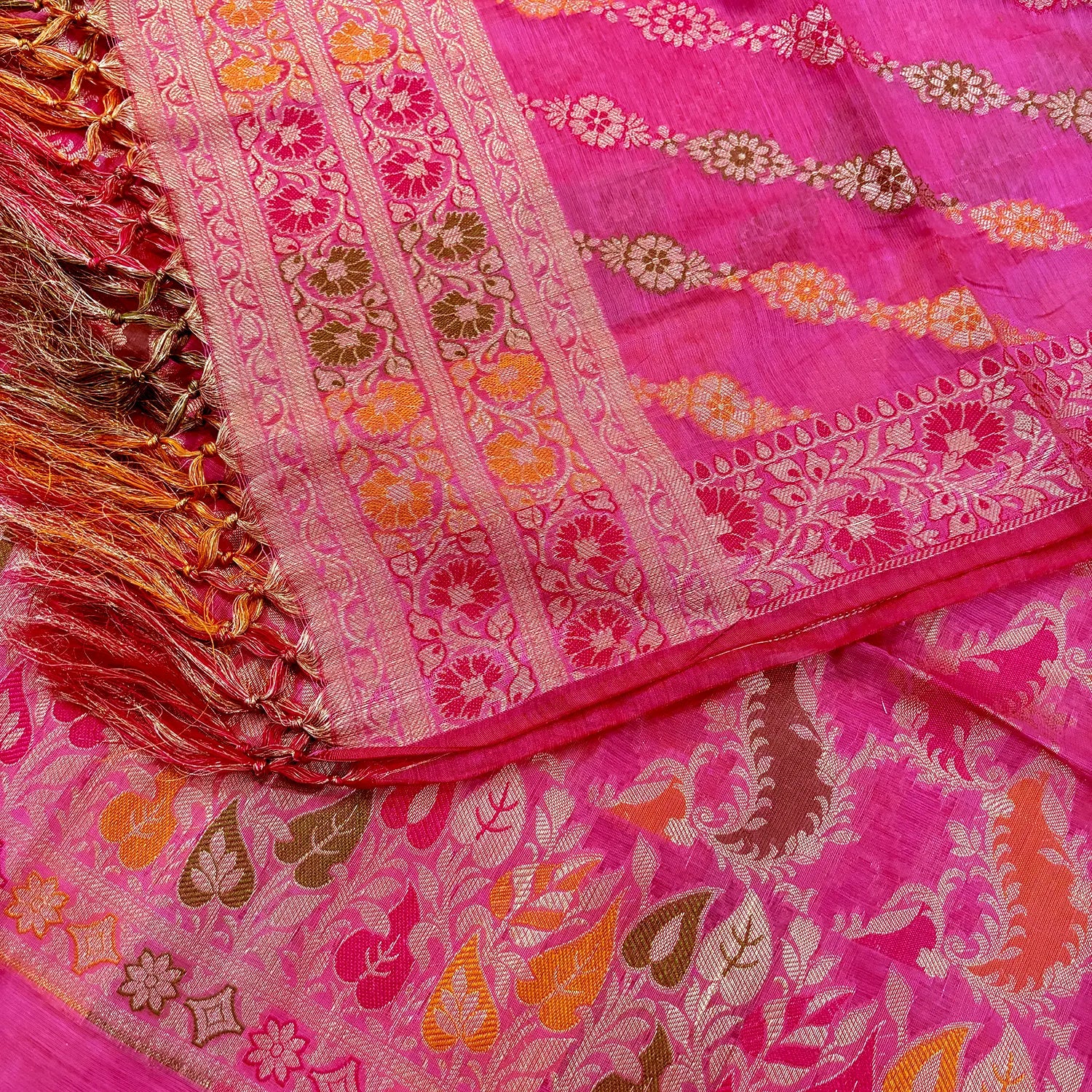 Baby Pink Resham Banarasi Silk Suit