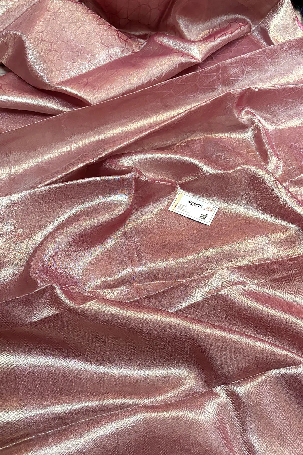 Baby Pink Tissue Silk Banarasi Saree