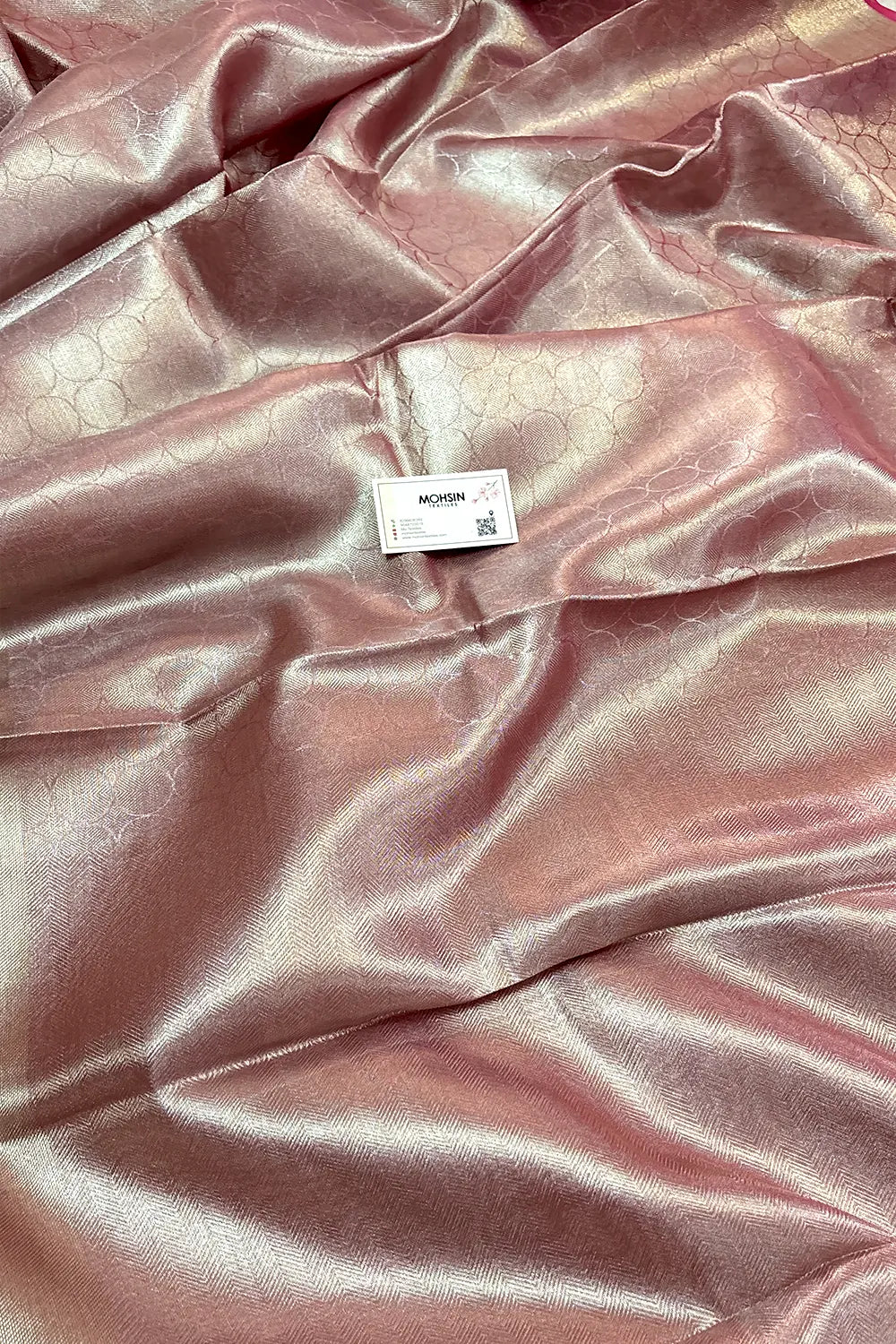 Baby Pink Tissue Silk Banarasi Saree