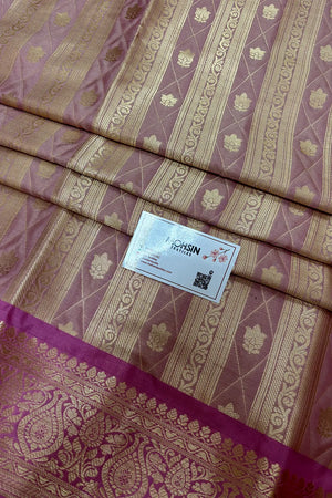 Baby Pink Tissue Silk Banarasi Saree