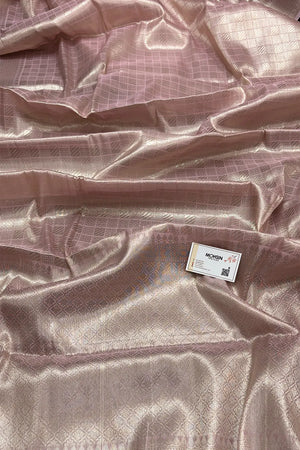 Baby Pink Tissue Silk Banarasi Saree