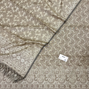 Beige Angoori Jaal Cotton Silk Banarasi Suit