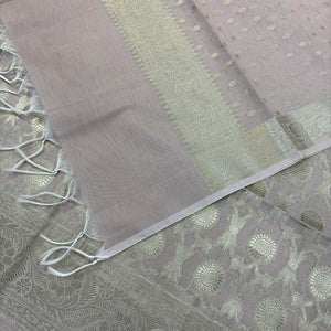 Beige Resham Banarasi Silk Suit