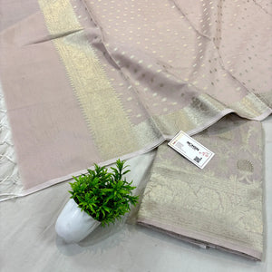 Beige Resham Banarasi Silk Suit