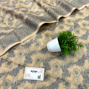 Beige Resham Banarasi Silk Suit