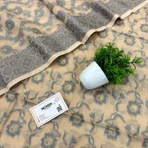 Beige Resham Banarasi Silk Suit