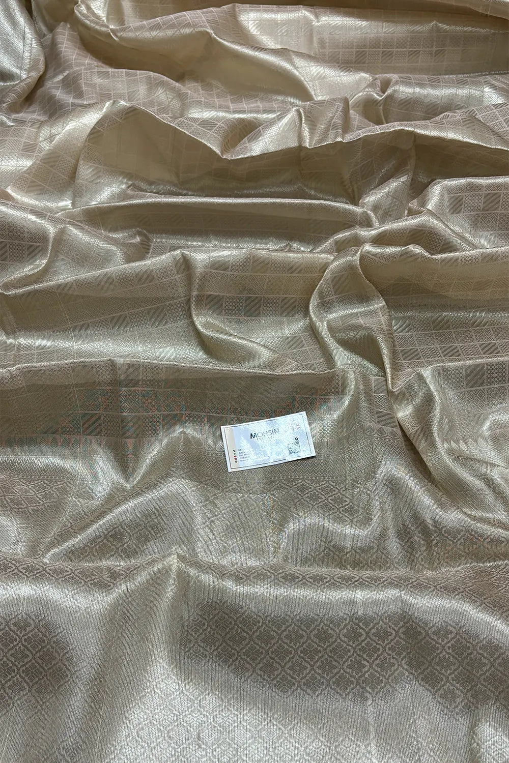 Beige Tissue Silk Banarasi Saree