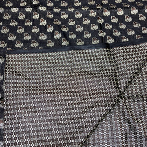 Black Angoori Buti Cotton Silk Banarasi Suit