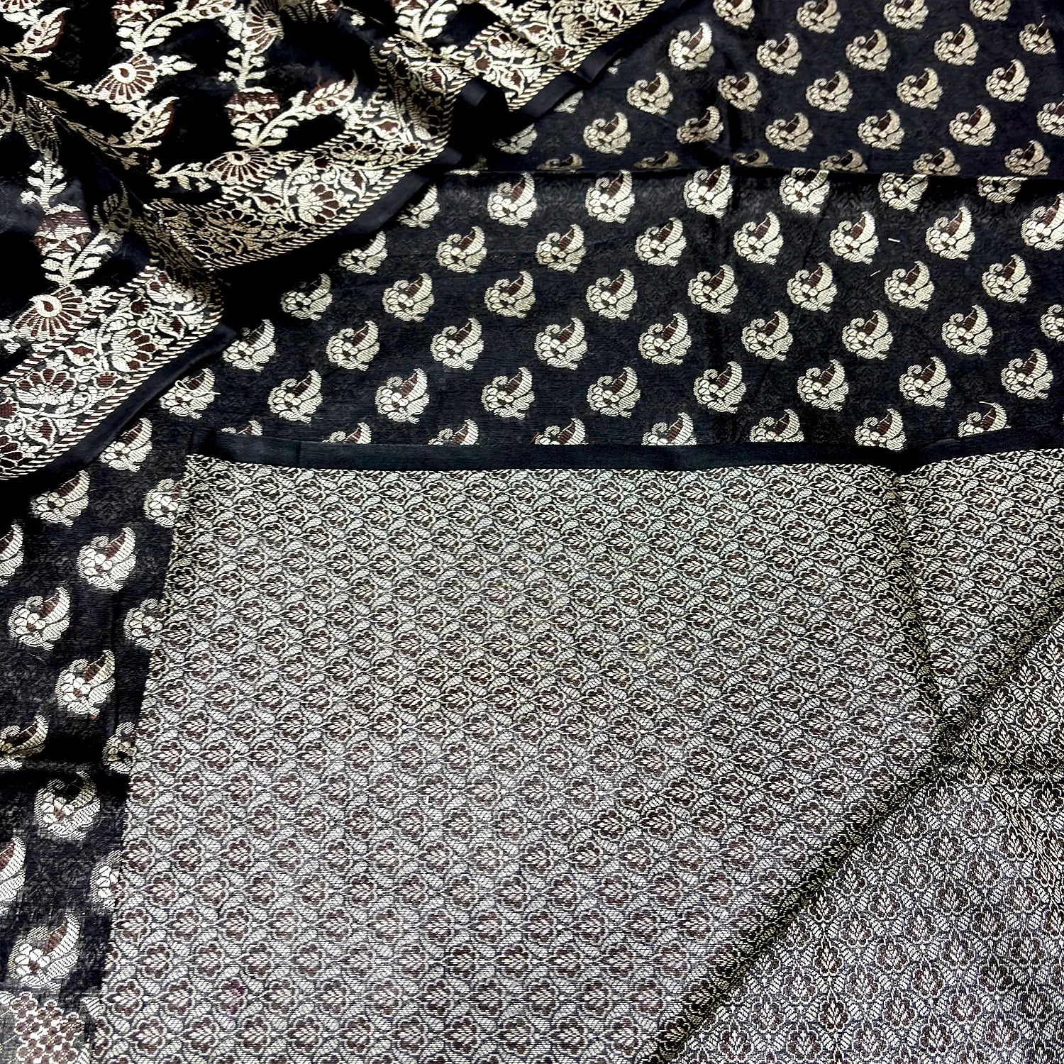 Black Angoori Kalli Cotton Silk Banarasi Suit