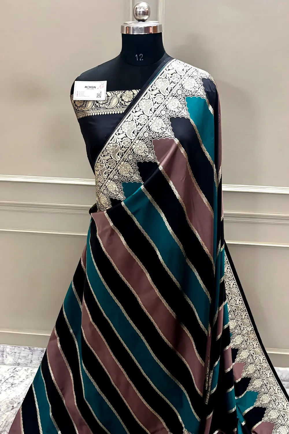 Black Rangkaat Katan Silk Banarasi Saree