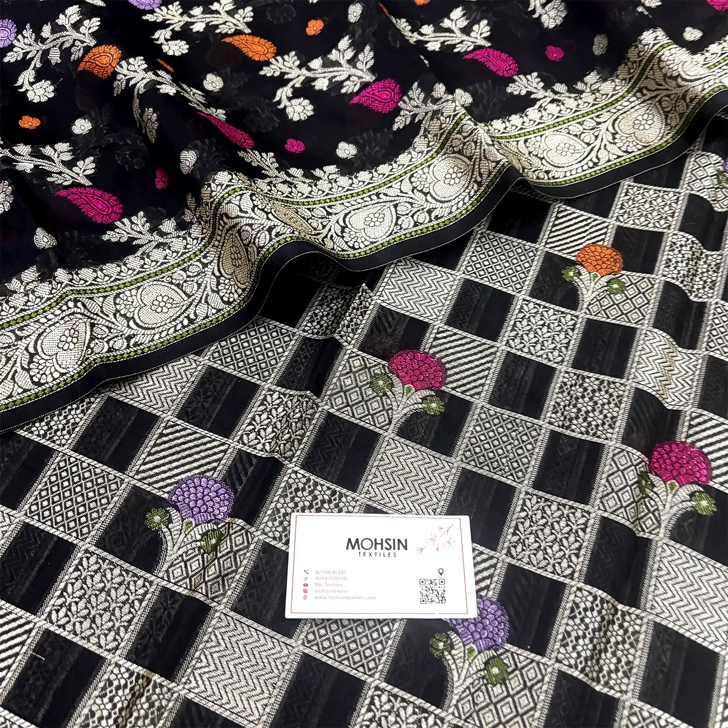 Black Resham Banarasi Silk Suit