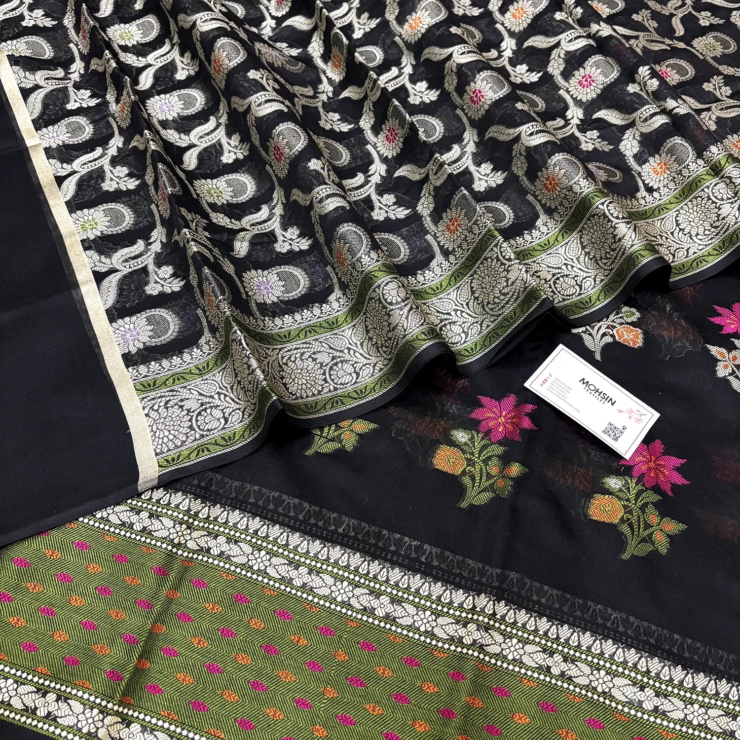 Black Resham Banarasi Silk Suit
