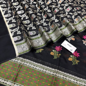 Black Resham Banarasi Silk Suit