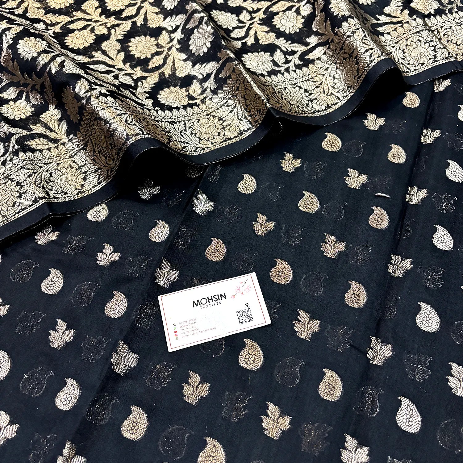 Black Resham Banarasi Silk Suit