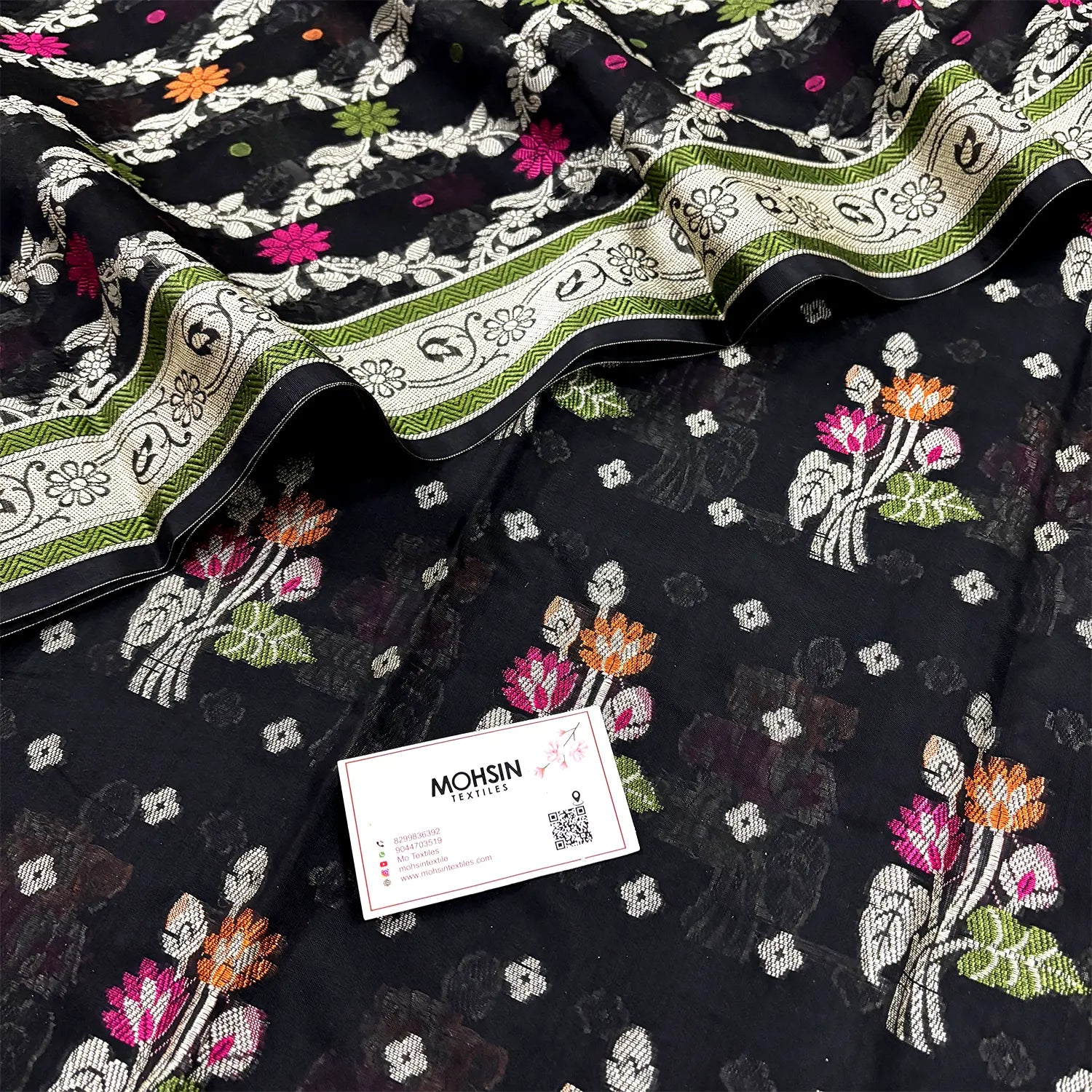 Black Resham Banarasi Silk Suit