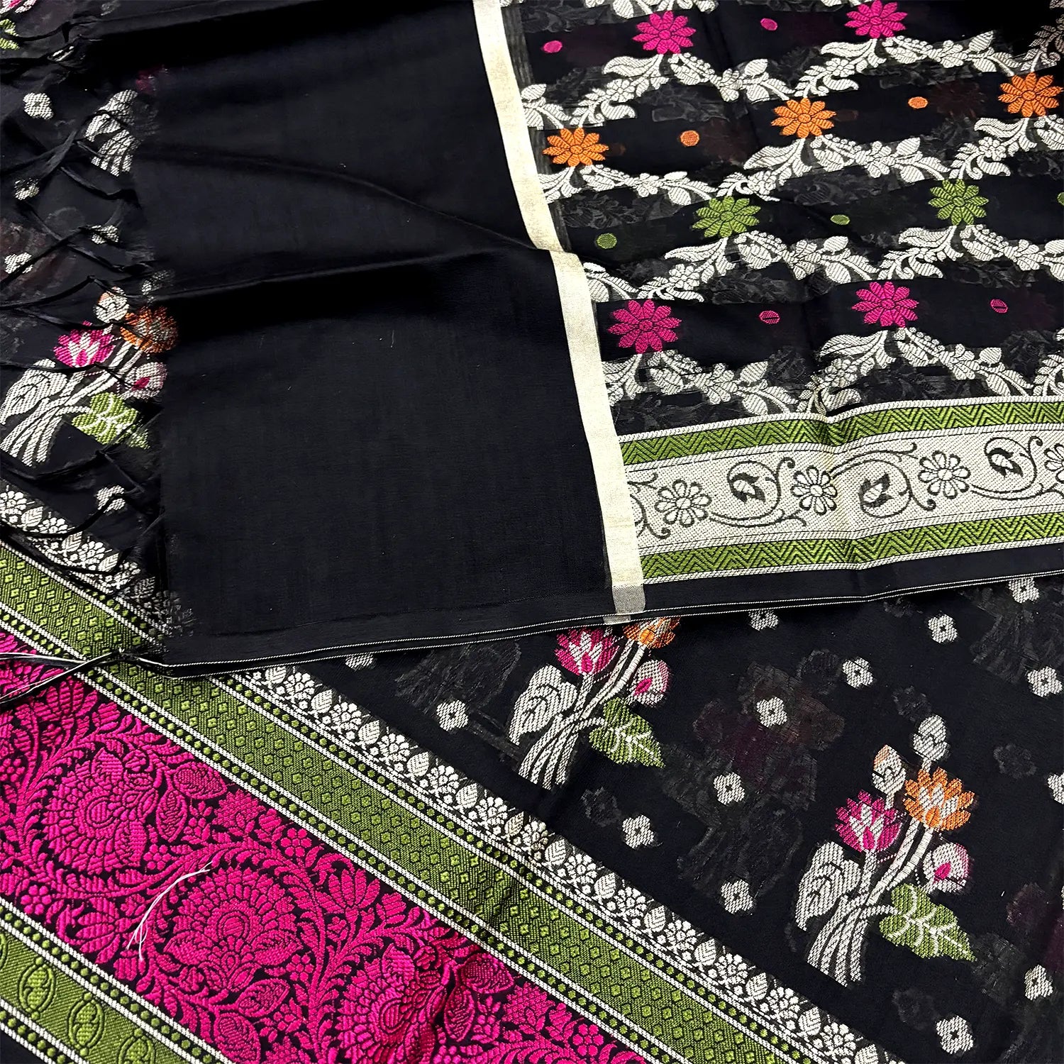 Black Resham Banarasi Silk Suit