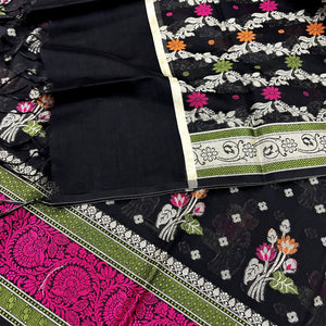 Black Resham Banarasi Silk Suit