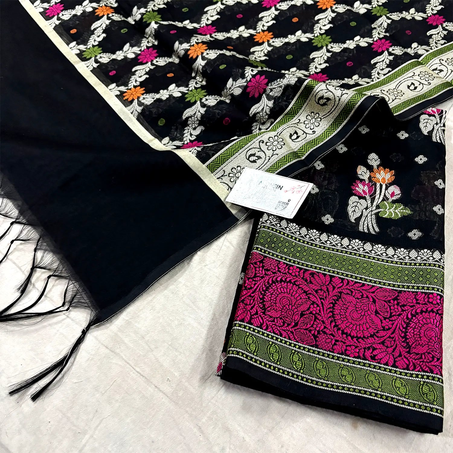 Black Resham Banarasi Silk Suit