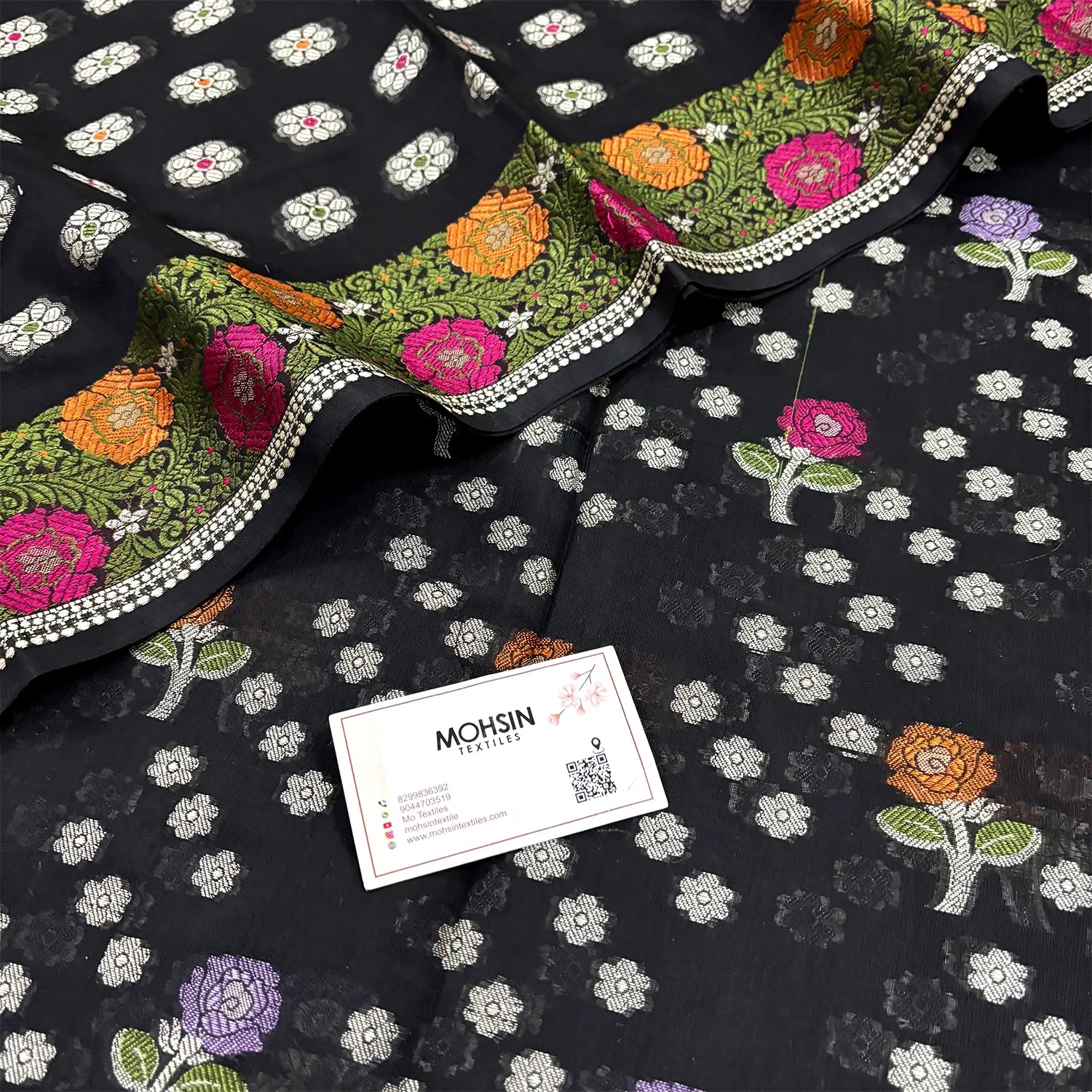 Black Resham Banarasi Silk Suit