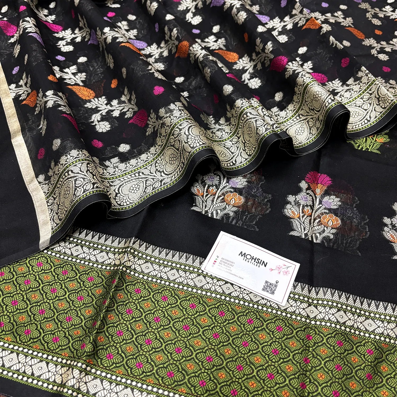 Black Resham Banarasi Silk Suit