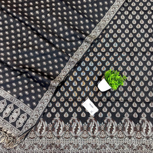 Black Surahi Buti Cotton Silk Banarasi Suit 