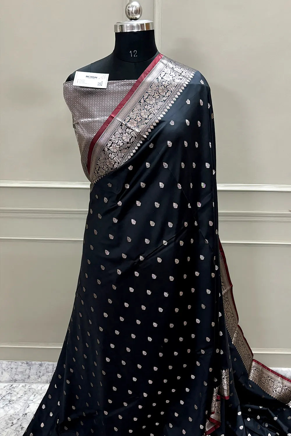 Black Zari Banarasi Silk Saree