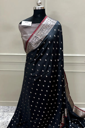 Black Zari Banarasi Silk Saree