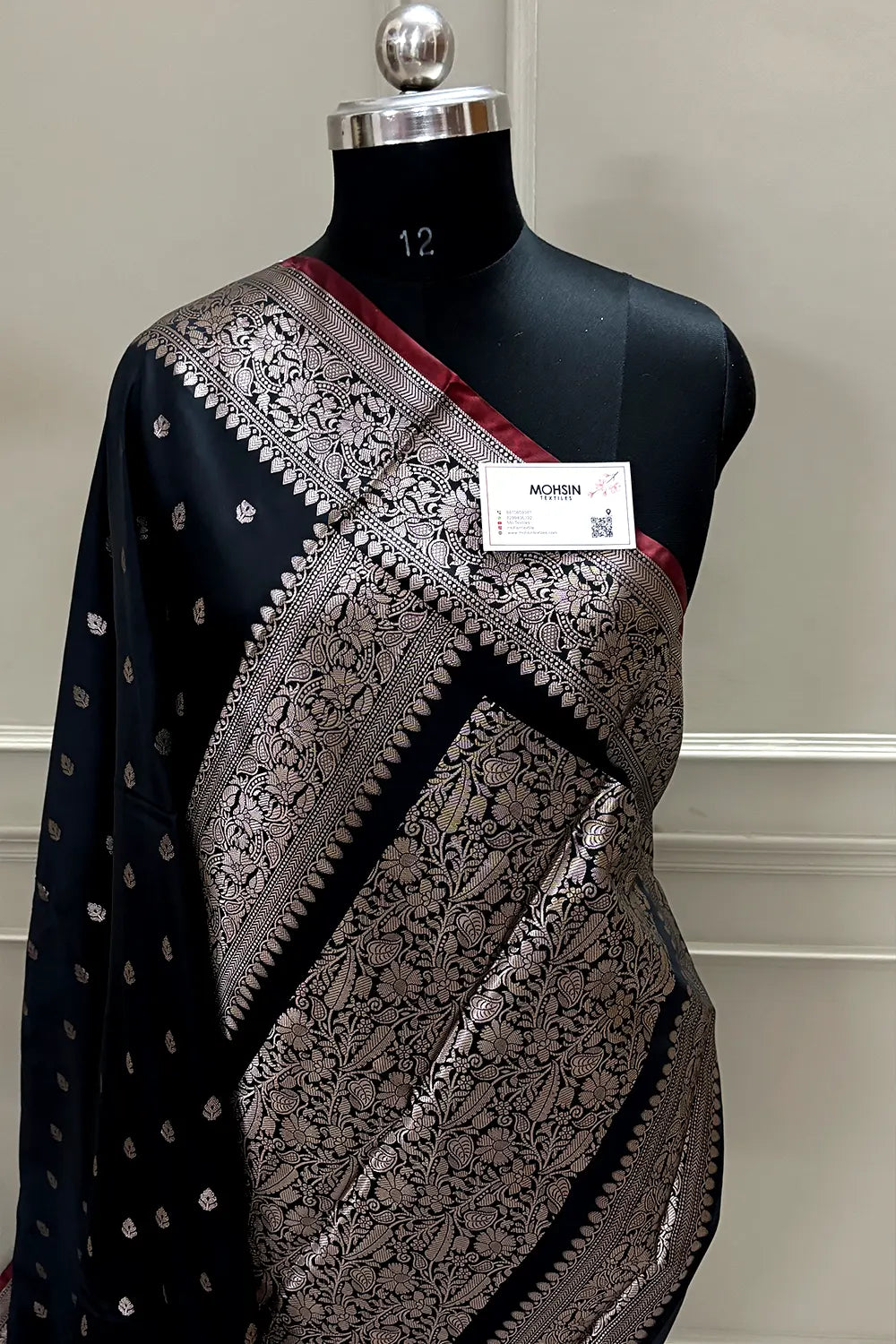 Black Zari Banarasi Silk Saree