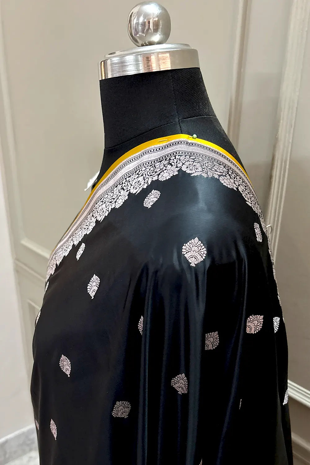 Black Zari Katan Silk Banarasi Saree