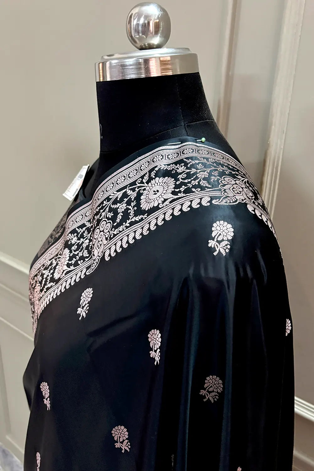 Black Zari Katan Silk Banarasi Saree