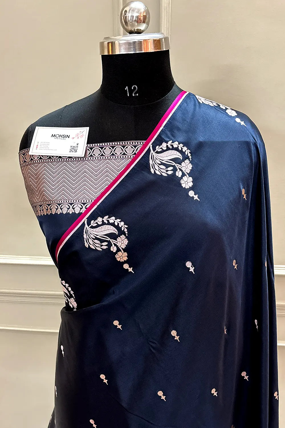 Black Zari Katan Silk Banarasi Saree