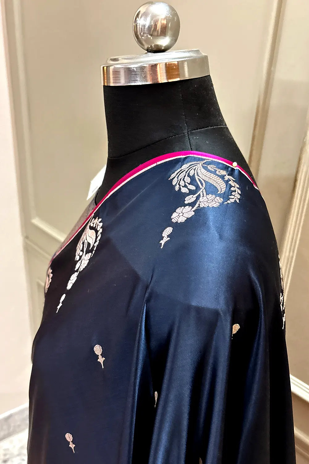 Black Zari Katan Silk Banarasi Saree