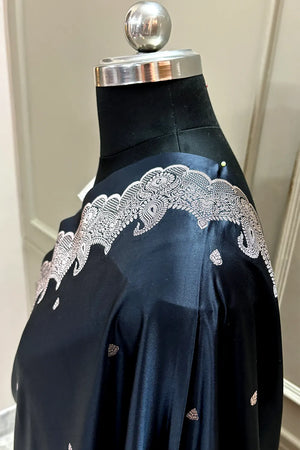 Black Zari Katan Silk Banarasi Saree