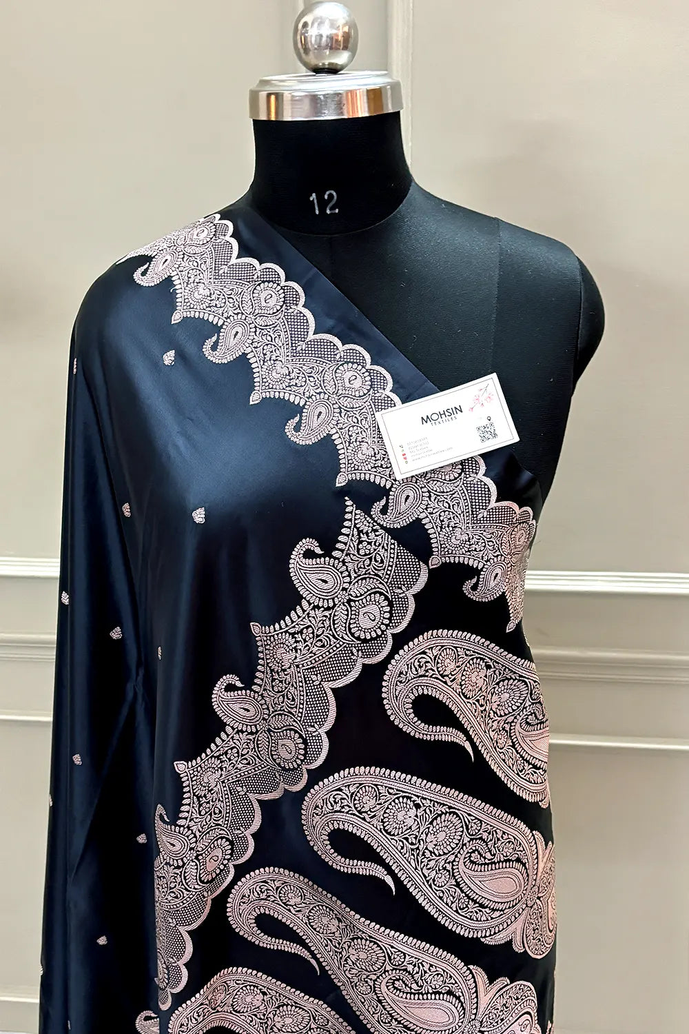 Black Zari Katan Silk Banarasi Saree