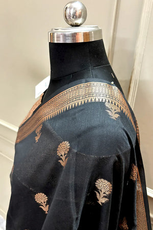 Black Zari Resham Banarasi Silk Saree