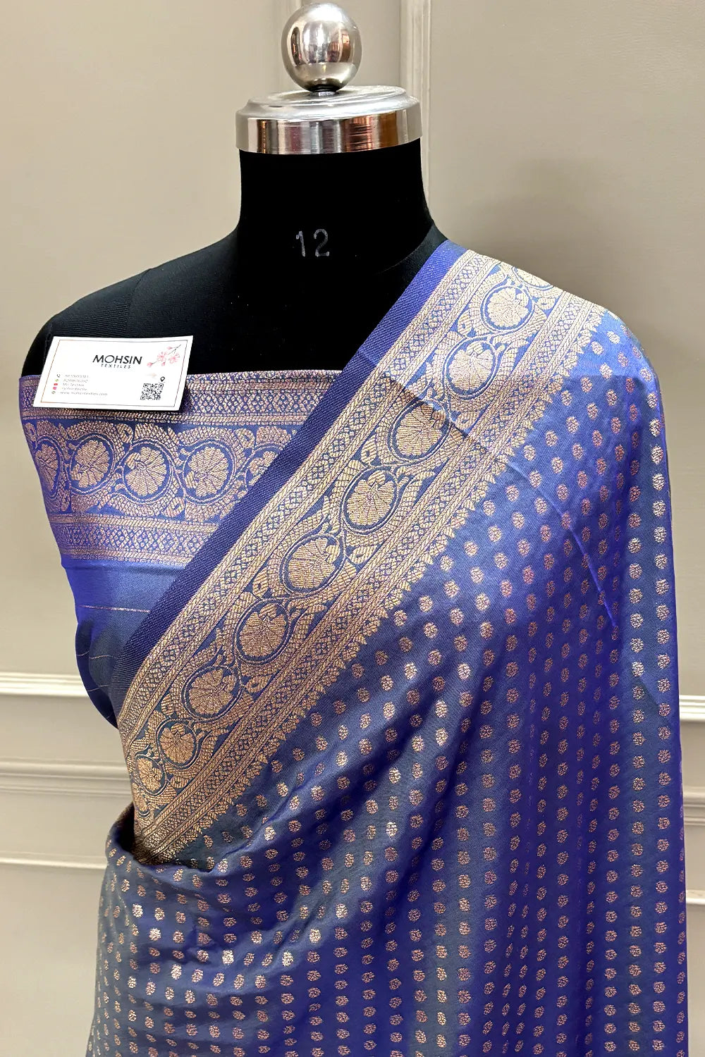 Blue Zari Banarasi Silk Saree